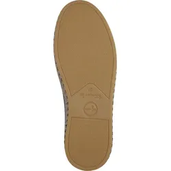 Tamaris Damen Sneaker Lowcut vegan mit Plateausohle in Bast Optik 1-23713-42, Größe:41 EU, Farbe:Blau - Blau - 41