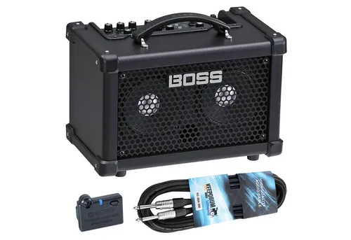 Boss by Roland Boss Bass-Verstärker Dual Cube Bass LX mit BT-Dual und Kabel Verstärker (Anzahl Kanäle: 1, 10 W, Bluetooth)