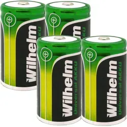 Akku Baby C Wilhelm Universal 4500 mAh Akku Zelle 1,2 V HR14 MN1400 NIMH 4 x