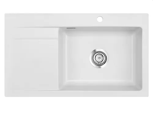 Systemceram Stema 86 SL Satin Keramikspüle Handbetätigung von systemceram