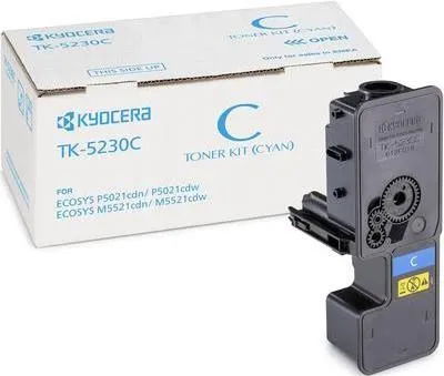 Kyocera Tonerpatrone TK-5230 C - Tonerpatronen in Cyan für bis zu 2.200 Seiten, ideal für hochwertige Druckergebnisse und effiziente Nutzung.
