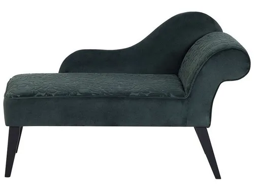 Produktbild BELIANI Chaiselongue Rechtsseitig Dunkelgrün mit Blättermuster