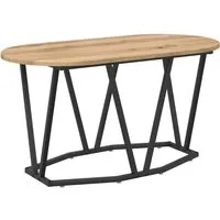 vidaXL Moderner ovaler Couchtisch in Artisan Eiche - Beistelltische fürs Wohnzimmer mit glatter Oberfläche und modernem Design, vielseitig einsetzbar und ideal für elegante Akzente in deinem Zuhause.