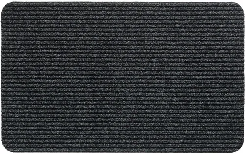 matches21 HOME & HOBBY Fußmatte Nadelfilz Fussabtreter Dunkel-grau als 40x60 cm Türmatte, rechteckig, Höhe: 5 mm, Rutschfeste Rips-Matte als reinigungsstarke innen Sauberlaufmatte