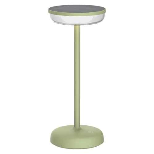 Northpoint LED Solar Tischlampe Tischleuchte mit Akku Cocktaillampe USB-C stufenlos dimmbar wetterfest Outdoor (grün)