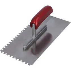 HELPMATE ? gezahnte Glättekelle 6x6 mm - Profi Zahnspachtel hergestellt in Deutschland - 230 x 130 mm Zahnkelle zum Auftragen von Spachtelmasse und Fliesenkleber