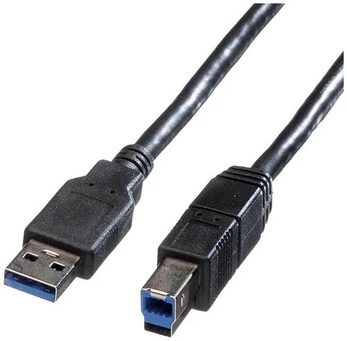 Roline USB-Kabel USB 3.2 Gen1 (USB 3.0 / USB 3.1 Gen1) USB-A Stecker, USB-B Stecker 1.80m Schwarz Geschirmt 11.02.8870