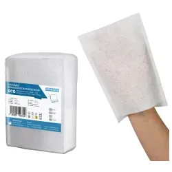 ARNOMED Einmalwaschhandschuh Molton ECO, weiß 610-60 , 1 Karton = 20 Beutel à 50 Stück