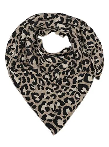 Zwillingsherz Dreieckstuch Lacey mit Leomuster in beige von Zwillingsherz