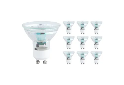 SEBSON LED-Leuchtmittel GU10 warmweiß 3,5W 300lm - LED-Lampe GU10, 10 Stück, energieeffizient mit 15.000 Std. Lebensdauer, ideal für Einbaustrahler im Innenbereich, schafft warmweißes Licht (2900 K) für gemütliche Atmosphäre.