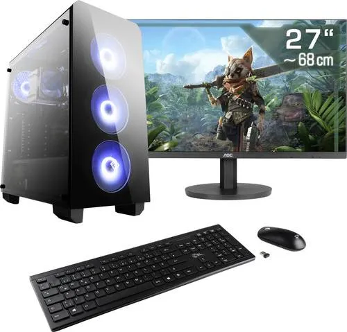 CSL Computer Gaming PC M11280H 68.6cm (27 Zoll) WQHD AMD Ryzen 7 5700G 16GB RAM 1TB SSD AMD Radeon Onboard Graphics Win 11 Home