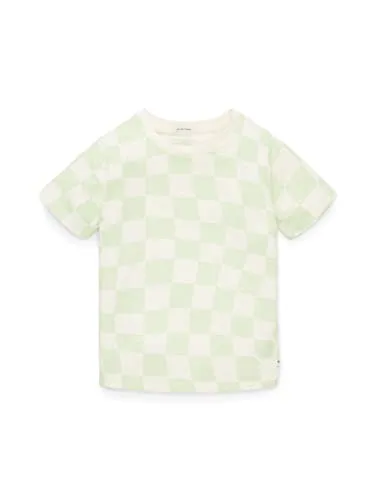 TOM TAILOR Jungen Kinder T-Shirt mit Muster 1035084, Grün, 92-98