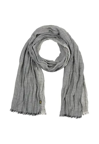 camel active Herren Schal aus reiner Baumwolle Navyblau