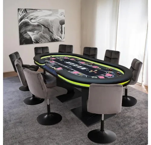 Home Deluxe LED Pokertisch FLUSH