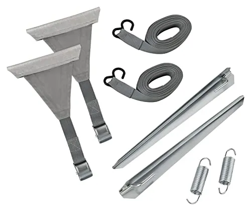 Sturm Abspannset 2 x 4,8 Meter für Kassettenmarkisen - Markisen Sturmsicherung: Zuverlässiger Schutz bei Wind mit robusten Nylonbändern und einfacher Handhabung für Wohnmobile und Wohnwagen.