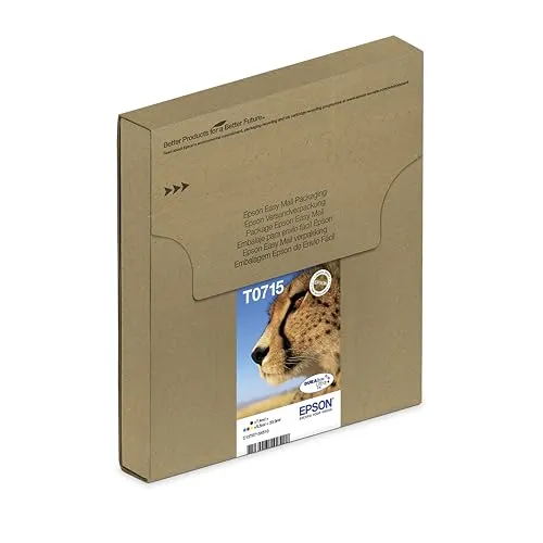 Epson Original-Multipack T0715 - 4 Druckerpatronen BK C M Y, hochwertig und langlebig für gestochen scharfe Ausdrücke und brillante Farben