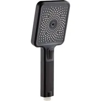 Schulte SCHÖNER WOHNEN-Kollektion Handbrause VERINA Mattschwarz - Duschkabinen-Zubehör mit 3 Strahlarten und Antikalknoppen für einfache Reinigung. Ideal für modernes Badezimmer und energieeffizient mit 6,3 l/min Durchfluss.