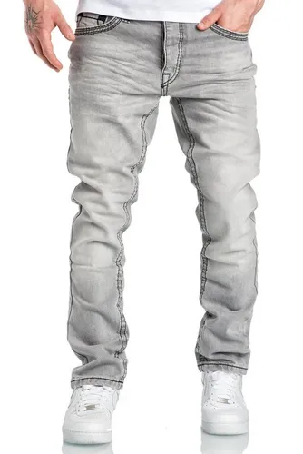 Amaci&Sons Stretch-Jeans Raleigh Regular Slim grau W34/L32 - Moderne Stretch-Jeans in Grau für Business und Casual. Bequem und pflegeleicht, ideal für jeden Tag. Perfekte Passform mit W34/L32.