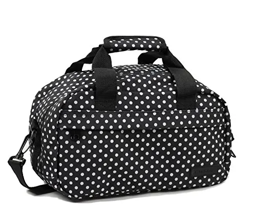 Members, Handgepäcktasche für Flugreisen, Ryanair-konform Black & White Polka Dots 35 x 20 x 20 cm - 0.5 kg