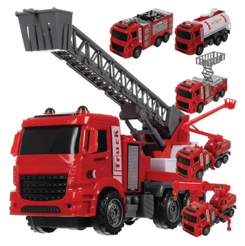 Feuerwehrwagen-Set 6in1 für Kinder