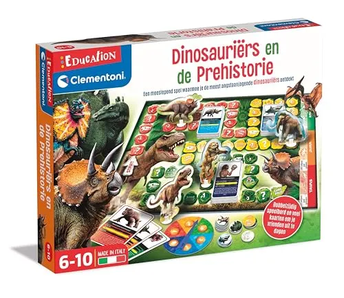 Clementoni EIN fesselndes Brettspiel Mit Quiz, Mit denen Kinder Die Dinosaurier, Hergestellt In Italien, Multicolor - 56202