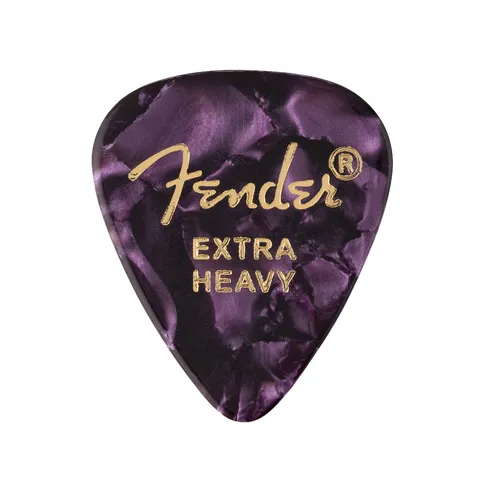 FENDER 351 Shape Premium Picks, Extra Heavy, Purple Moto, 12 Count