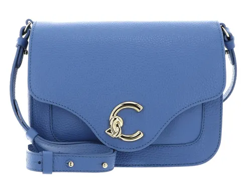 COCCINELLE C-Me Crossbody Bag - stilvolle Umhängetasche in Azul - Umhängetasche für Damen aus 100% Rindsleder, verstellbar und ideal für Freizeitaktivitäten. Zeitloses Design in der Trendfarbe Azul.