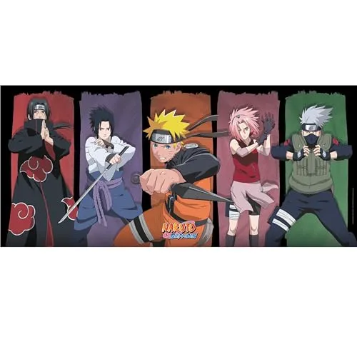 ABYstyle NARUTO SHIPPUDEN Gaming Mousepad XXL Group - Großer Gaming Mousepad mit den ikonischsten Charakteren aus Naruto Shippuden! Ideal für Gamer, die Stil und Funktionalität schätzen – mit rutschfester Unterseite und verstärkten Kanten.