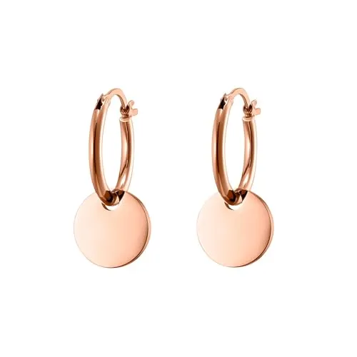 HEIDEMAN Damen Ohrschmuck - Circuli rose vergoldet - Elegante Hängeohrringe aus hochwertigem Edelstahl, zeitloses Design in edlem Gold für besondere Anlässe oder den Alltag.