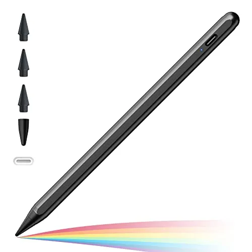 Cisteen Stift für iPad 2025-2018 mit Handflächenabweisung & Neigungssensor, Pencil für iPad 10/9/8/7/6,11. A16, Air 11/13 M2/M3,Pro 11/13 M4/M5,Mini 7/6/5,Air 5/4/3,Pro 12.9