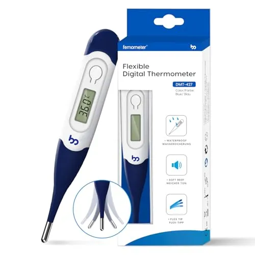 Digitales Thermometer mit flexibler Spitze für Erwachsene, Kinder und Babys, schnelles und genaues medizinisches Mund- und Unterarmthermometer, Rektalthermometer