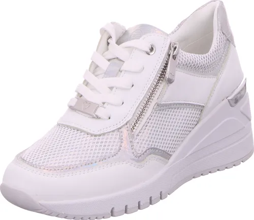 MARCO TOZZI Damen Sneaker 2-23743-42, White Comb, 40 EU - Damen-Sneaker mit softig weicher Feel me Sohle für optimalen Tragekomfort, ideal für Freizeit-Looks und aus 100% veganen Materialien gefertigt.