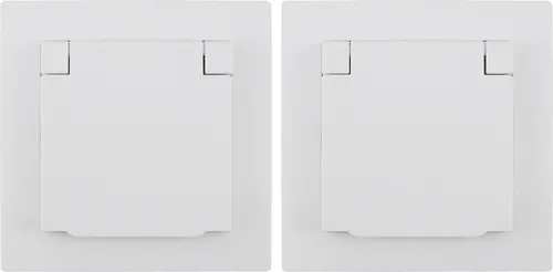 2er-Pack Schutzkontakt-Steckdose McPower 