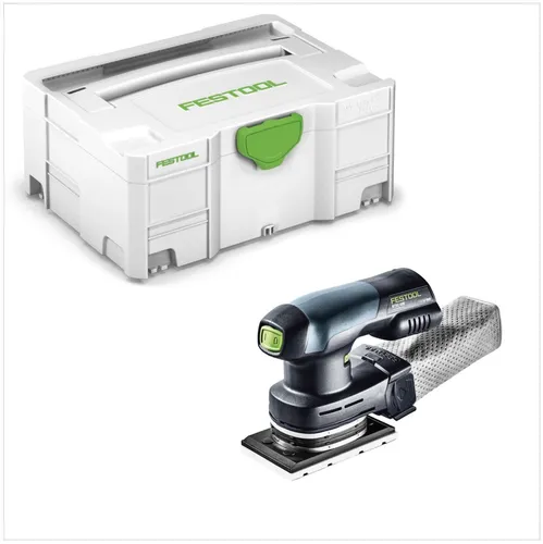 Festool RTSC 400 Li-Basic 18V Einhand Akku Rutscher - Exzenterschleifer mit bürstenlosem Motor, ideal für kabelloses Arbeiten und perfekte Oberflächen in der Holzverarbeitung.