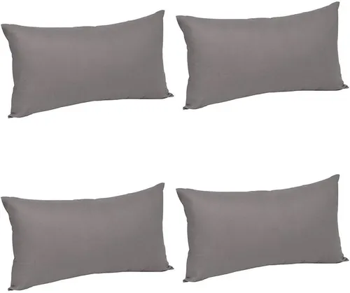 Woltu Kissenbezüge, 4x Kissenbezug Kissenhülle Baumwolle mit Reissverschluss
