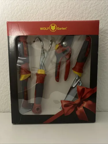 WOLF-Garten 73ABB001650 Gartenwerkzeug-Set - Garten-Werkzeuge für kleine Gärten, Balkone oder Terrassen. Das Set überzeugt mit hochwertigen Geräten und einem ergonomischen 3-Zonen-Griff für besten Komfort.