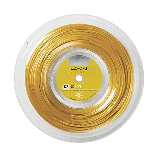 Wilson LUXILON 4G Soft 125 Set Strings, Gold, 200 Meter - Tennissaiten mit ergonomischem Design für angenehme Handhabung und Langlebigkeit. Ideal für verschiedene Sportarten und wetterbeständig.
