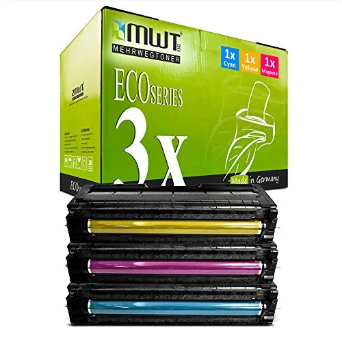 Mehrwegtoner 3X MWT Toner für Ricoh SP C 250 wie 407544-407546 Color Blau Rot Gelb