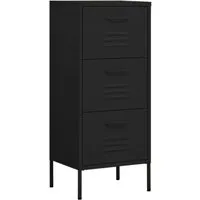 vidaXL Lagerschrank Sideboard Kommode Anrichte Stahlschrank - Buffetschrank aus robustem Stahl, höhenverstellbar mit sanft gleitenden Schubladen – ideal für ein organisiertes Zuhause.