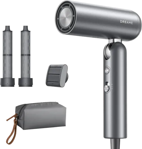 DREAME Pocket Neo Hochgeschwindigkeits-Haartrockner Grau (1.300 Watt) - Haartrockner in Grau, kompakt und leistungsstark mit 1.300 Watt für schnelles Trocknen und Styling, ideal für zu Hause oder unterwegs.
