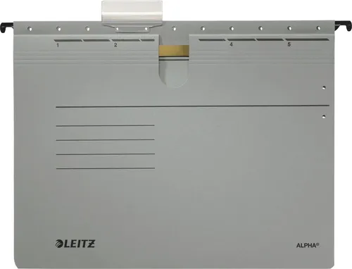 LEITZ Hefter Hängehefter ALPHA A4 kfm. Heftung grau
