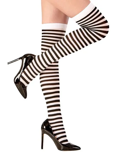WIDMANN MILANO PARTY FASHION - Gestreifte Überkniestrümpfe 70 DEN, ideal für Karneval und Mottopartys, perfektes Accessoire für Kostüme
