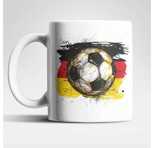 WS-Trend Tasse Deutschland Fußball Kaffeetasse Teetasse Geschenkidee 325 ml, Keramik
