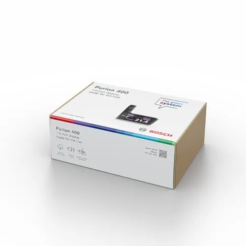 Bosch Nachrüst-Kit Purion 400 - Smarter Fahrradcomputer - Fahrradcomputer mit 320 x 160 Pixel Display, ideal für präzise Datenanzeige und einfaches Nachrüsten auf 31,8 mm Rahmen.