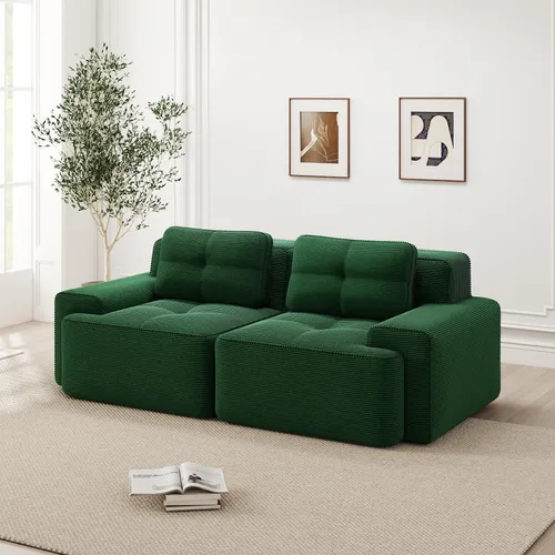 Boneless Modular Sofa – Modernes Tiefsitz-Sofa in Grün von Lanki International GmbH
