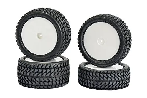 All Terrain 4WD Reifen-Set für 1:10 RC Cars - Räder & Reifen für 1:10 RC Autos, robustes All Terrain Design für optimale Traktion auf jedem Untergrund.