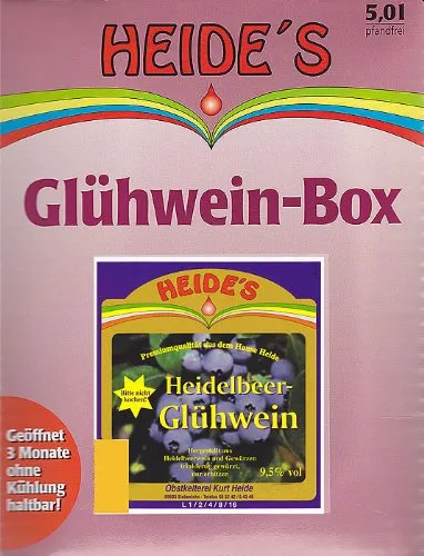 Glühwein Heidelbeer 9,5% Alc., 5 Liter