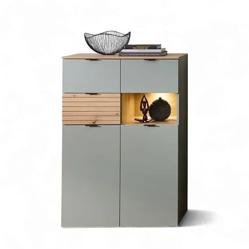 Stella Trading INA Highboard in Schilfgrün in grün von Stella Trading