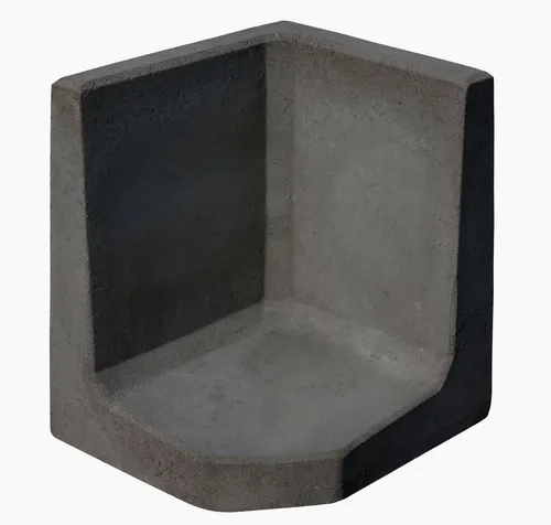 L-Stein Eck Winkelstein anthrazit 50 cm x 7 cm x 60 cm - Kanteneinfassungen aus robustem Beton in anthrazit, ideal für präzise Rasenkanten und ansprechende Garten-Layouts.