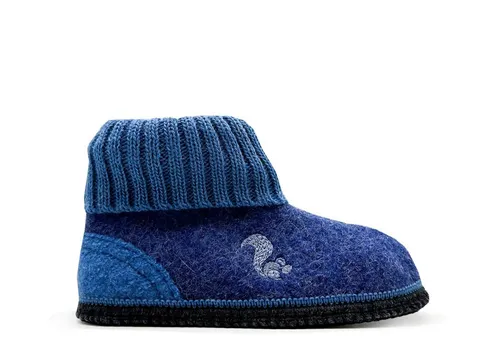 thies Hausschuhe für Kinder - Blau - Größe 29 - Warme Woll-Slipper-Boots aus hochwertigem Walkstoff. Ideal für den Alltag, mit rutschfester Filzsohle und waschbar für einfache Pflege.